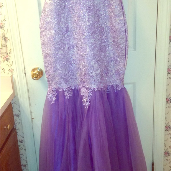 Long purple mermaid dress - Picture 1 of 4